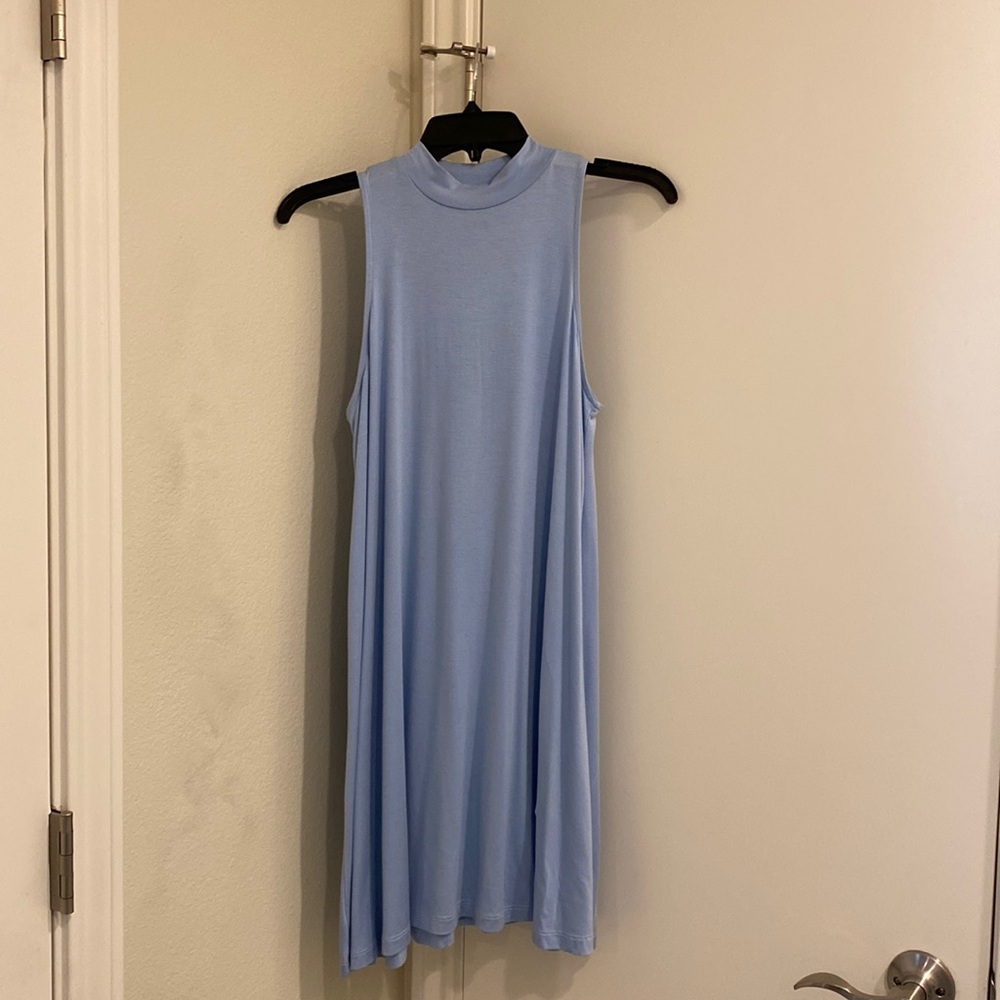 Blue high-neck Urban Outfitters mini dress, size XS/S